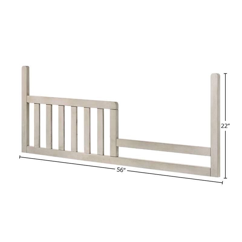 San Mateo Nursery 56" Wide Toddler guardrail, Rustic White On Sale Bed Bath & Beyond 39307563